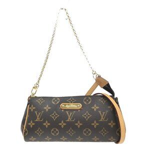 LOUIS VUITTON Eva 2Way Chain Shoulder Bag Monogram Leather Brown M95567 606MA268
